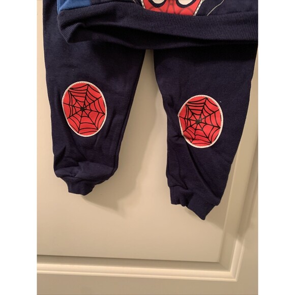 2 Pc Marvel Spiderman Toddler Baby Boys Jogger Pants Set Size 18 Months - Picture 3 of 9